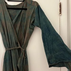 Threaded intention wrap dress